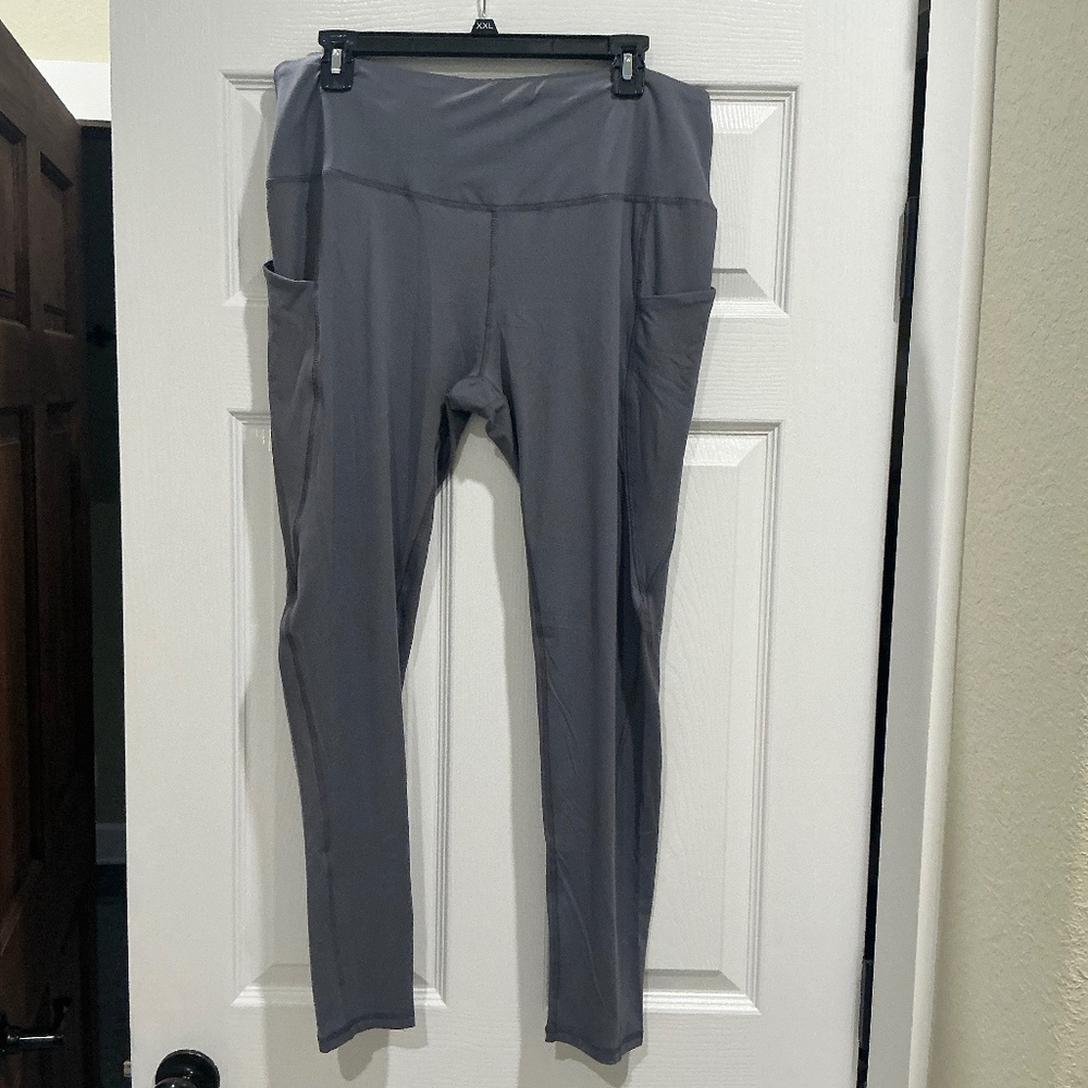 NWOT Blue Grey Ankle Length Leggings 2xl